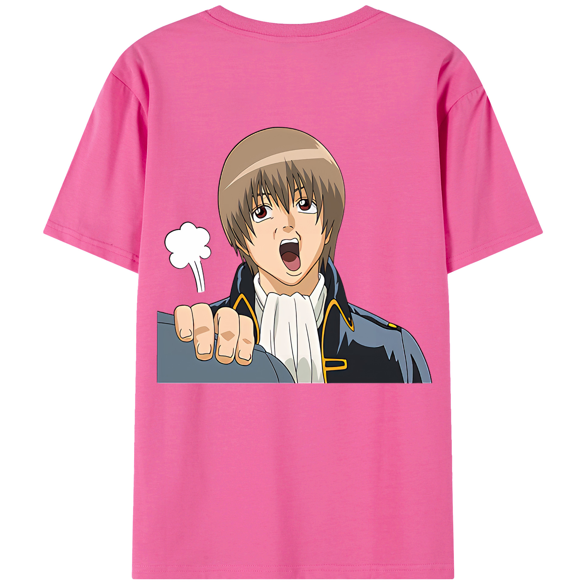 （画像用） ぎんたま 坂田銀時（さかたぎんとき） 神楽 志村新八（しむら しんぱち） GINTAMA Sakata Gintoki Kagura Shimura Shinpachi レディース半袖Tシャツ(バックプリント)